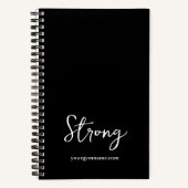 Journal d'entraînement musculaire Strong Script No (Recto)