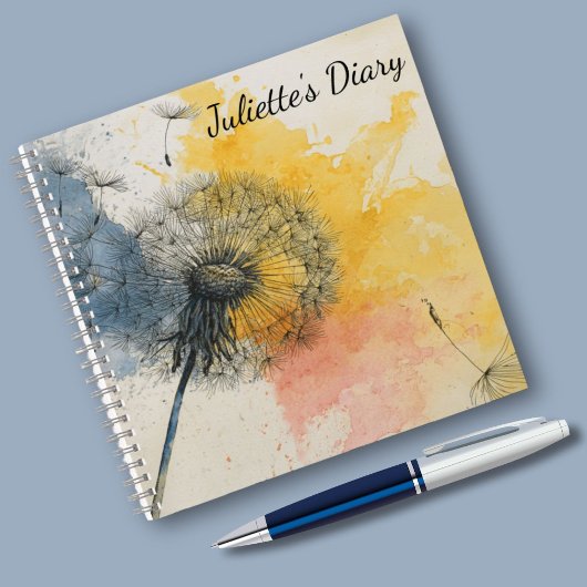 Journal des Dandelion aquarelle