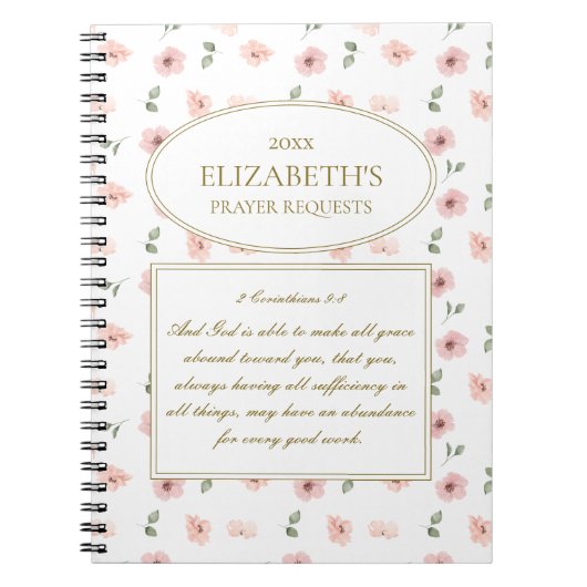 Journal des demandes de prières florales (Devant)