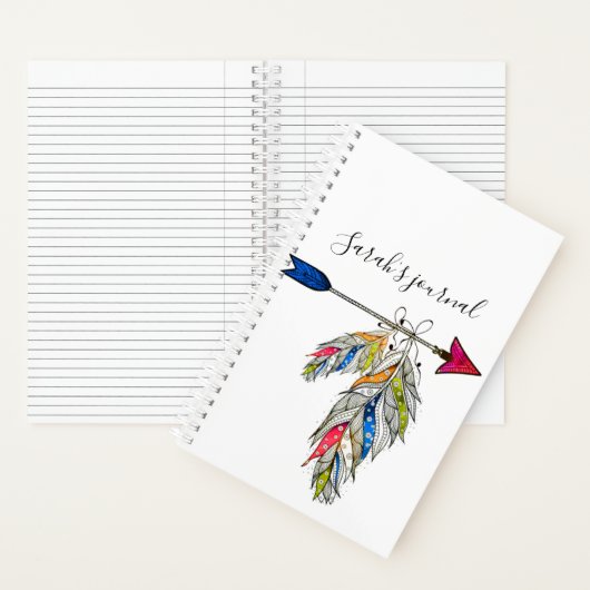 Journal des flèches personnalisées en plumes (À l'intérieur)