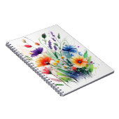 Journal des fleurs d'aquarelle rouge orange violet (Côté Droit)