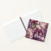 Journal des fleurs de pivoines violettes (Intérieur)