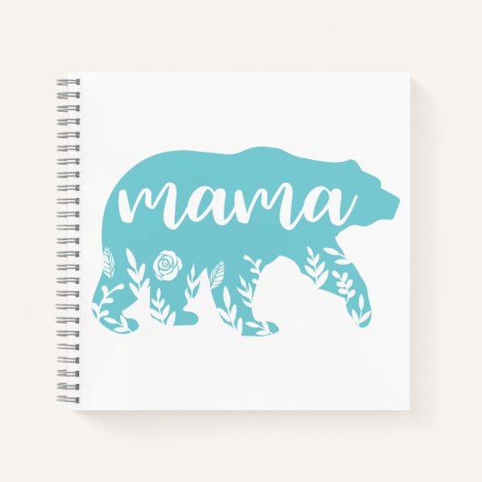 Journal des fleurs turquoise de Mama Bear (Devant)