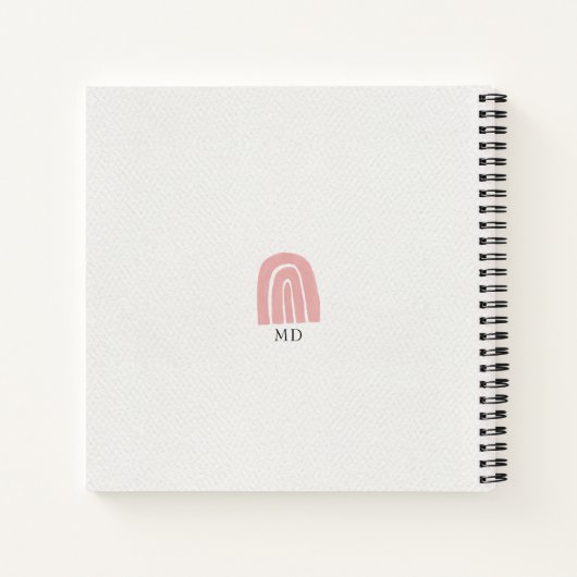 Journal des formes blanches roses géométriques Abs (Dos)