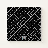 Journal des lignes géométriques géométriques blanc (Dos)