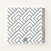Journal des lignes géométriques géométriques blanc (Dos)
