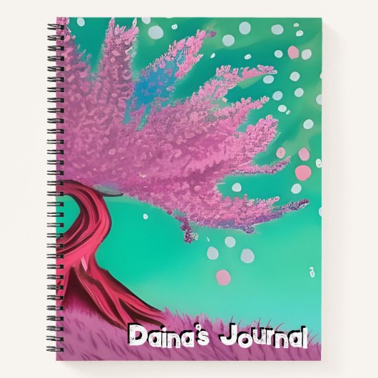 Journal des noms personnalisés de l'arbre de fleur (Devant)