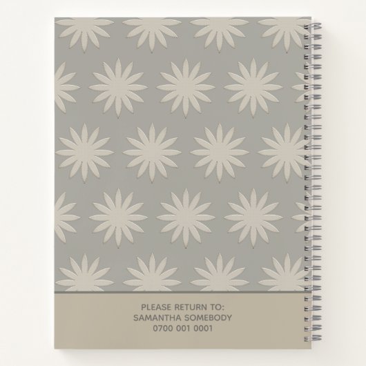 Journal des notes de couture du bouton It (Dos)