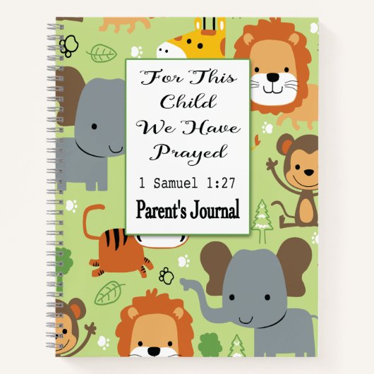 Journal des parents pour cet enfant Nous avons pri (Devant)