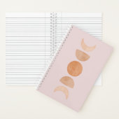 Journal des phases rose et or de la lune Boho (À l'intérieur)