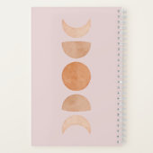 Journal des phases rose et or de la lune Boho (Verso)