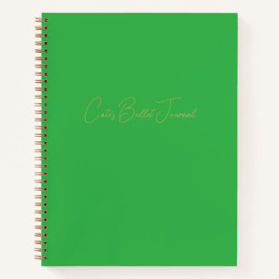 Journal des puces de Carnet personnalisé vert