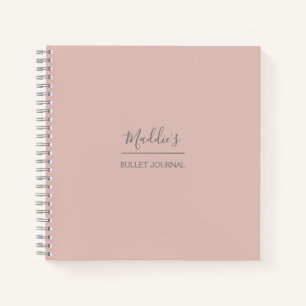 Journal des puces personnalisées   Rose   pointill