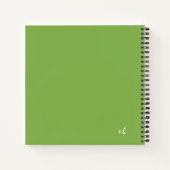 Journal des réflexions personnalisées en vert bota (Dos)