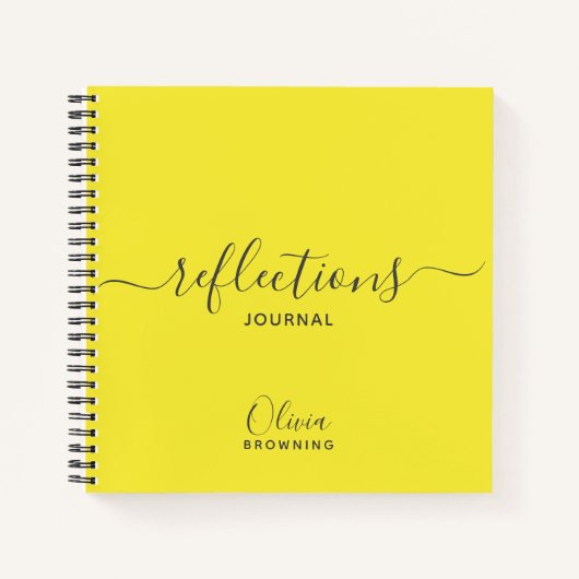 Journal des réflexions personnalisées Jaune Blade (Devant)