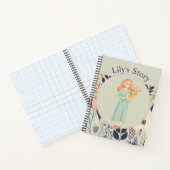 Journal d'illustration florale esthétique vert sau (Intérieur)