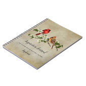 Journal d'inspiration des cardinaux et des fleurs  (Côté gauche)