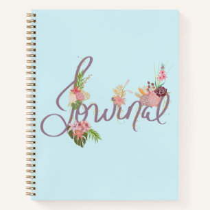 Journal d'inspiration florale aux fleurs fantaisis