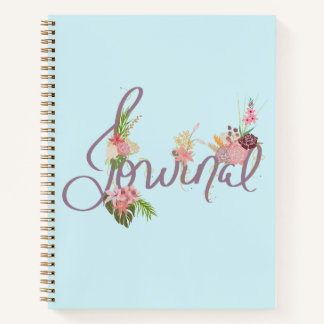 Journal d'inspiration florale aux fleurs fantaisis
