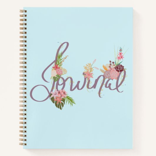 Journal d'inspiration florale aux fleurs fantaisis (Devant)
