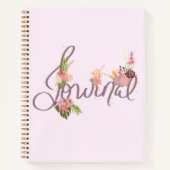 Journal d'inspiration florale avec fleurs lunaires (Devant)