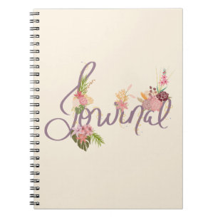 Journal d'inspiration florale avec fleurs lunaires