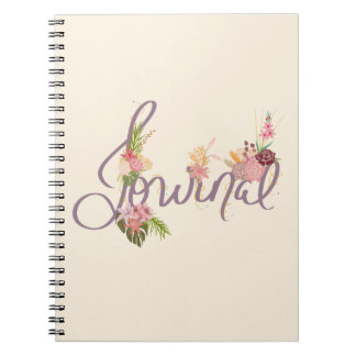Journal d'inspiration florale avec fleurs lunaires