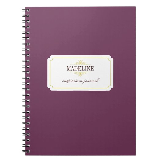 Journal d'inspiration vert violet simple (Devant)