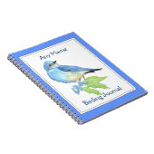 Journal d'oiseaux personnalisé Aquarelle Bleu Oise (Côté Droit)