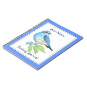 Journal d'oiseaux personnalisé Aquarelle Bleu Oise (Côté gauche)
