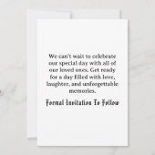 journal drôle enregistrer les dates invitation (Dos)