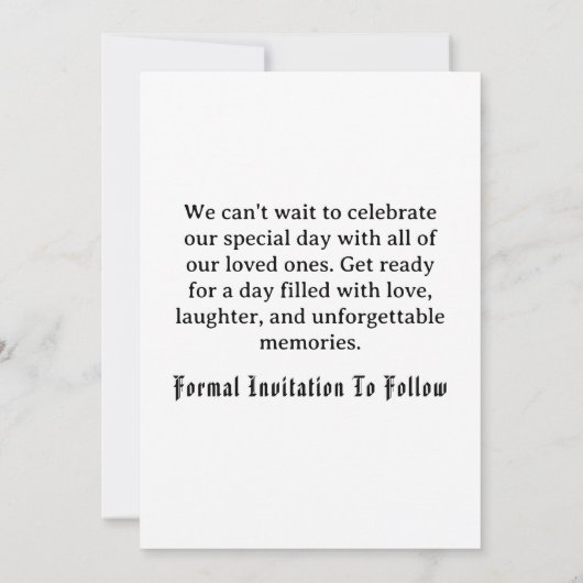 journal drôle enregistrer les dates invitation (Dos)