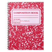 Journal du Carnet de composition rouge (Devant)