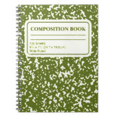 Journal du Carnet de composition verte (Devant)