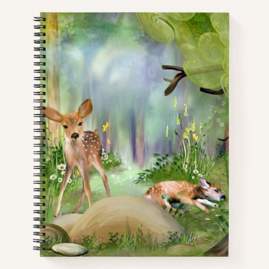 Journal du carnet de notes de cerf Spiral (Devant)