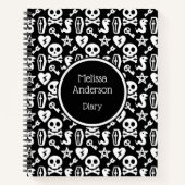 Journal du crâne et des os noirs et blancs (Devant)