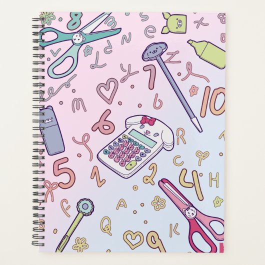 Journal du planificateur Cute Pastel (Devant)