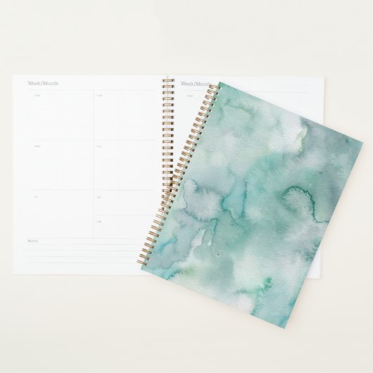 Journal du planificateur d'aquarelle Abstrait mini (Devant avec enveloppe)