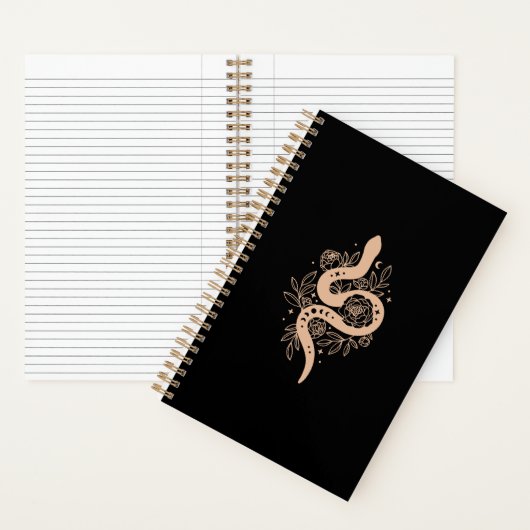 Journal du serpent mystique | Noir et Rose | Note  (À l'intérieur)