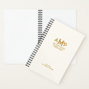 Journal élégant à pages pointillées avec monogramm