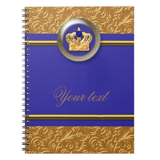 Journal élégant de conte de fée avec couronne bleu (Devant)
