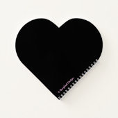 Journal élégant Saint-Valentin rose rose noire (Dos)
