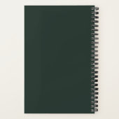 Journal élégant vert et or à monogramme à pages bu (Verso)