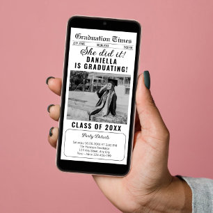 Journal Elle L'A Fait 2025 Graduation Invitation