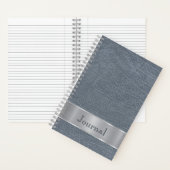 Journal en cuir gris bleu (À l'intérieur)