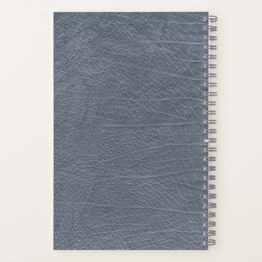 Journal en cuir gris bleu (Verso)