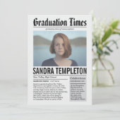 Journal en Faire-part de graduation couleur (Debout devant)