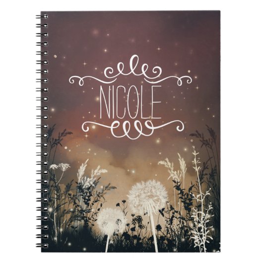 Journal Étoiles et Feuillage de la Nuit Rustique E (Devant)