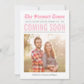 Journal | Faire-part de grossesse | Rose (Devant)