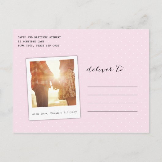 Journal | Faire-part de grossesse | Rose (Dos)